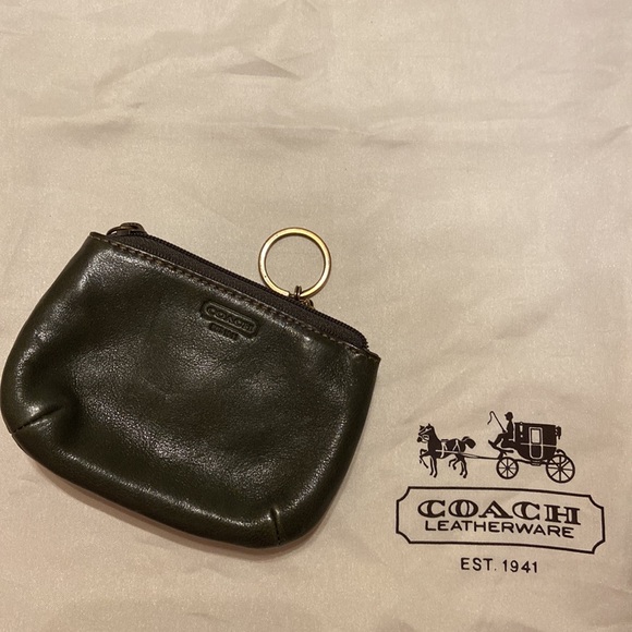 COPY - NWOT Coach Legacy Stripe 65th Anniversary Green Leather Keychain Fob Coi… - Picture 2 of 12